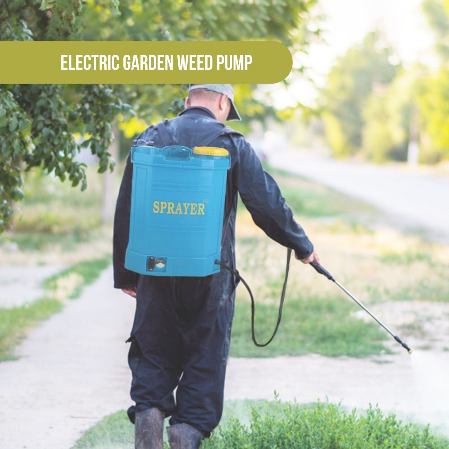 16L Rechargeable Backpack Pressure Sprayer - Portable Electric Garden Weed Pump - ShopFrenzy