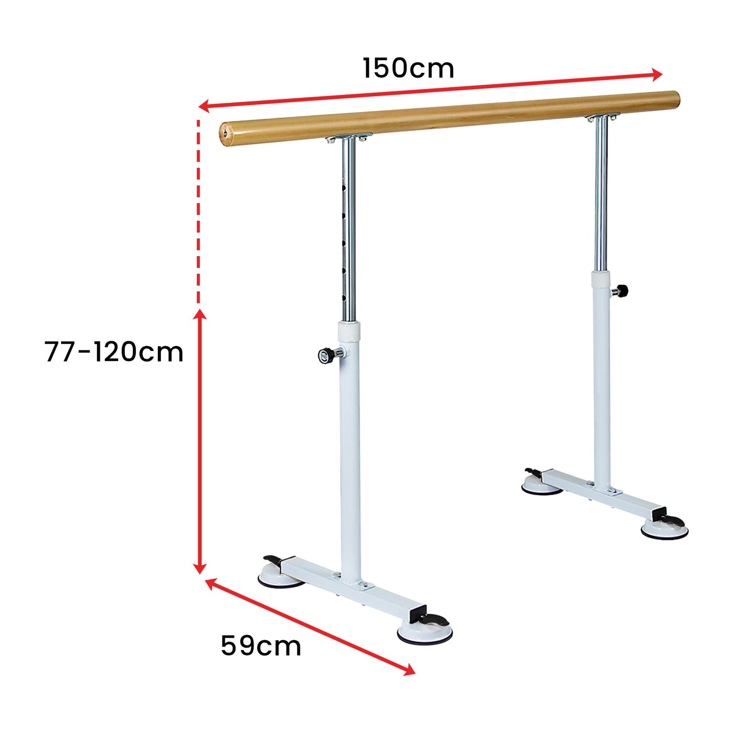 Powertrain Freestanding Ballet Barre - 1.5m - ShopFrenzy