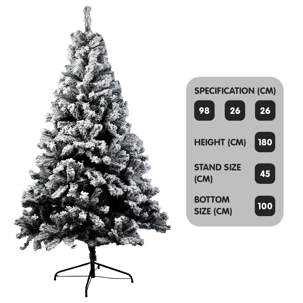 Christabelle Snow-Tipped Artificial Christmas Tree 1.8m - 850 Tips - ShopFrenzy