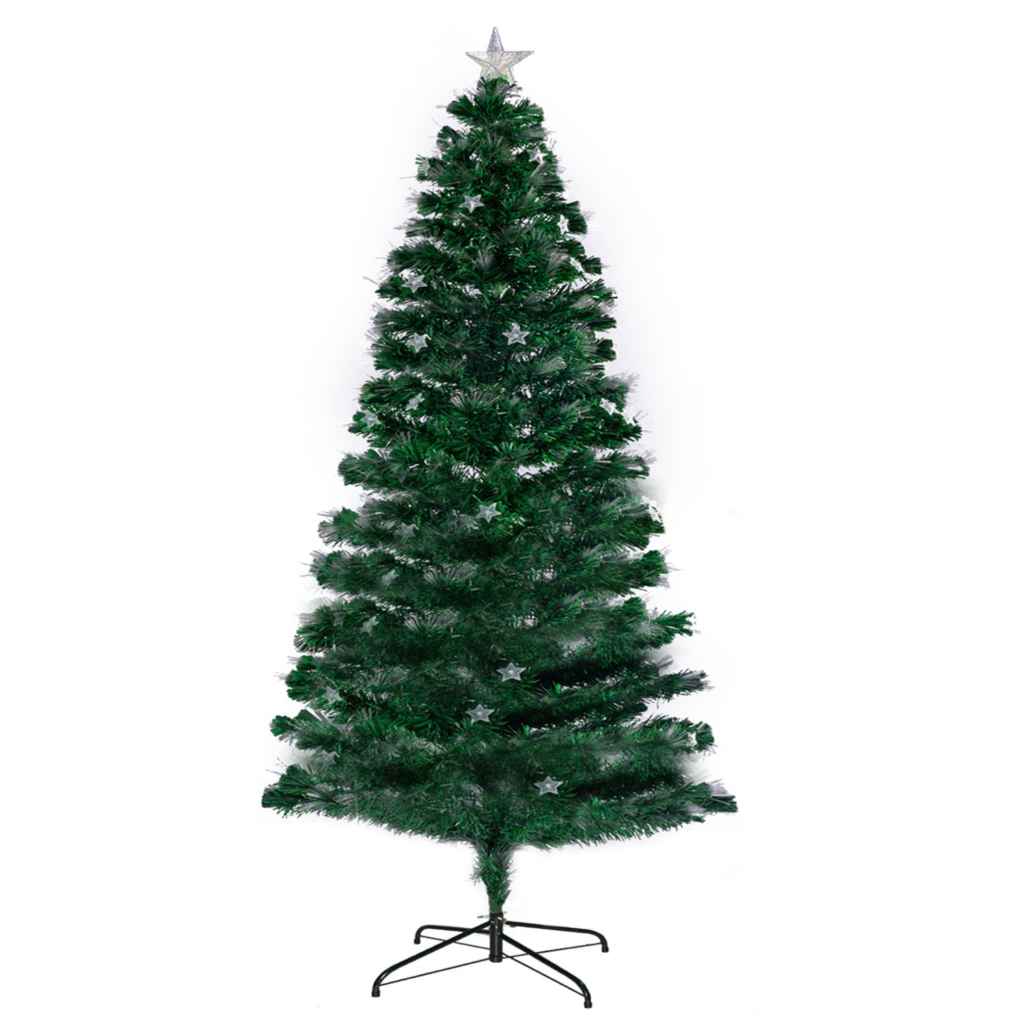 Christabelle 1.5m Enchanted Pre Lit Fibre Optic Christmas Tree Stars Xmas Decor - ShopFrenzy