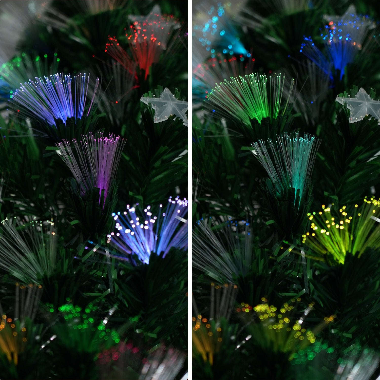 Christabelle 1.5m Enchanted Pre Lit Fibre Optic Christmas Tree Stars Xmas Decor - ShopFrenzy