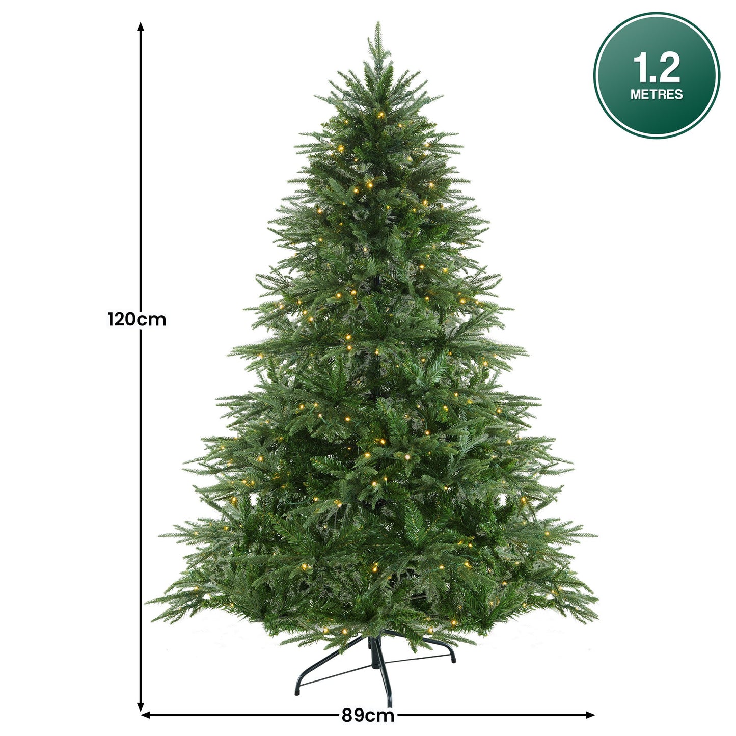 Christabelle 1.2m Prelit Everglow Fir Christmas Tree with 150 LED Lights - ShopFrenzy