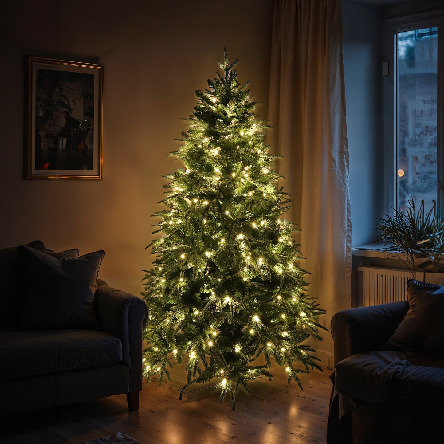 Christabelle 1.2m Prelit Everglow Fir Christmas Tree with 150 LED Lights - ShopFrenzy