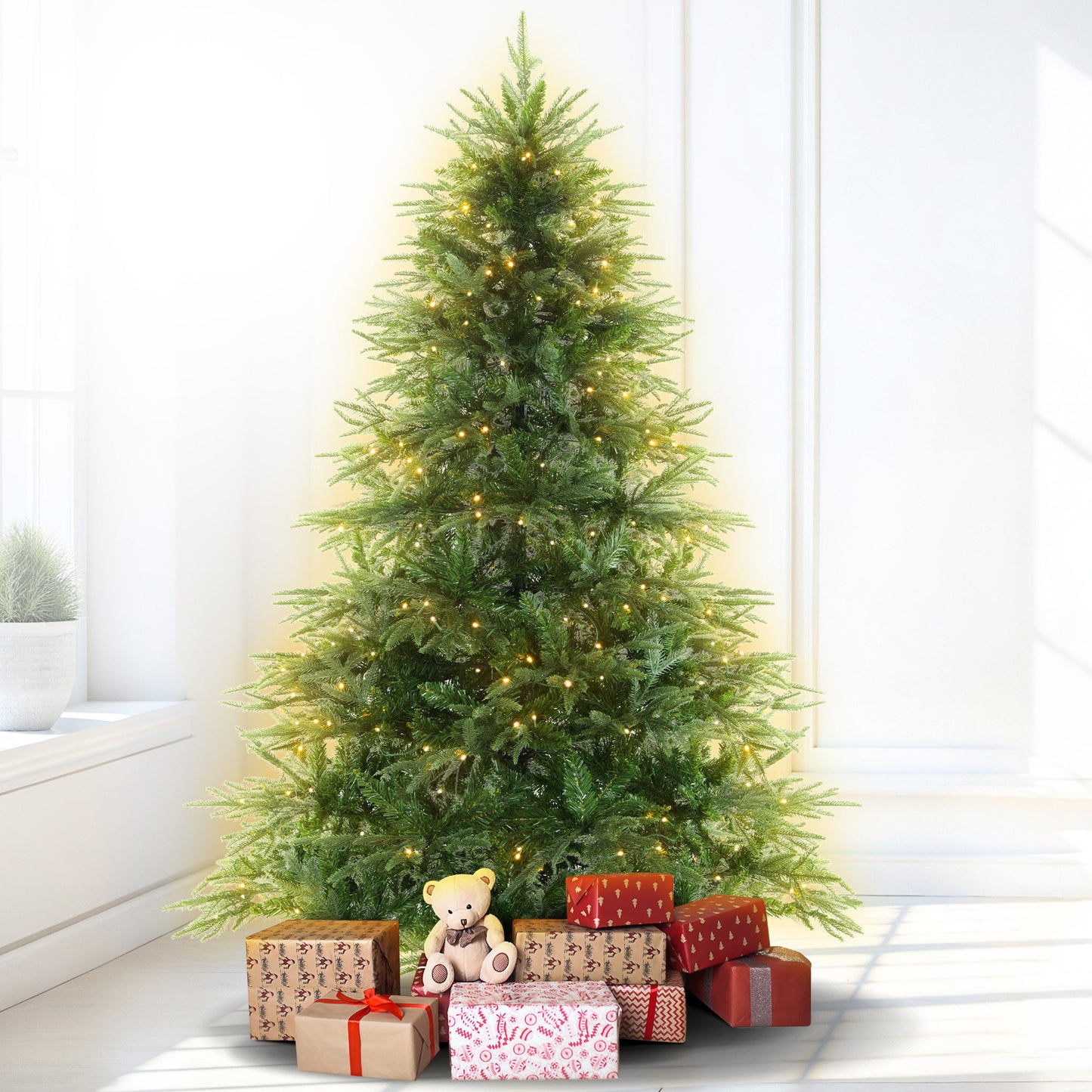 Christabelle 1.2m Prelit Everglow Fir Christmas Tree with 150 LED Lights - ShopFrenzy
