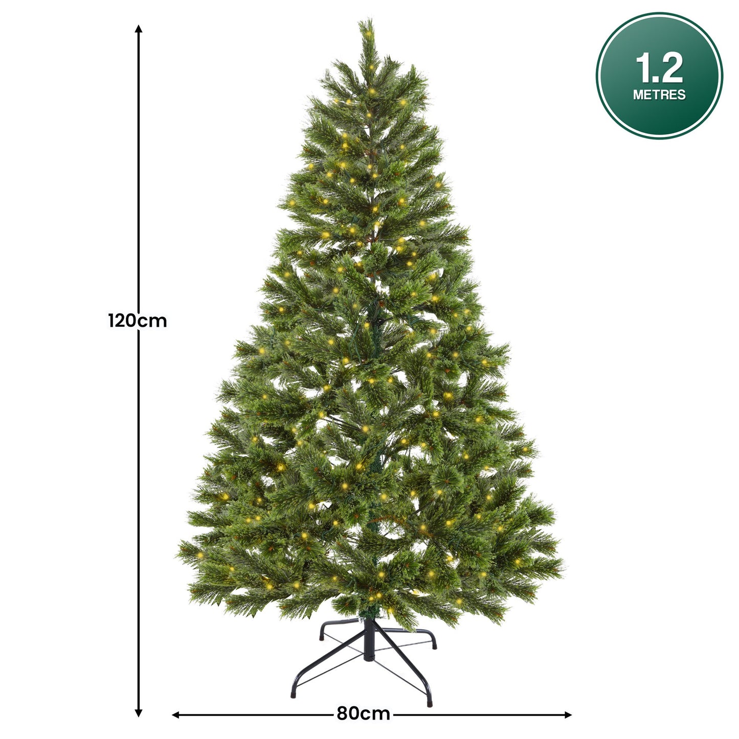 Christabelle 1.2m Prelit Lumina Pine Christmas Tree With 150 Led Lights - ShopFrenzy