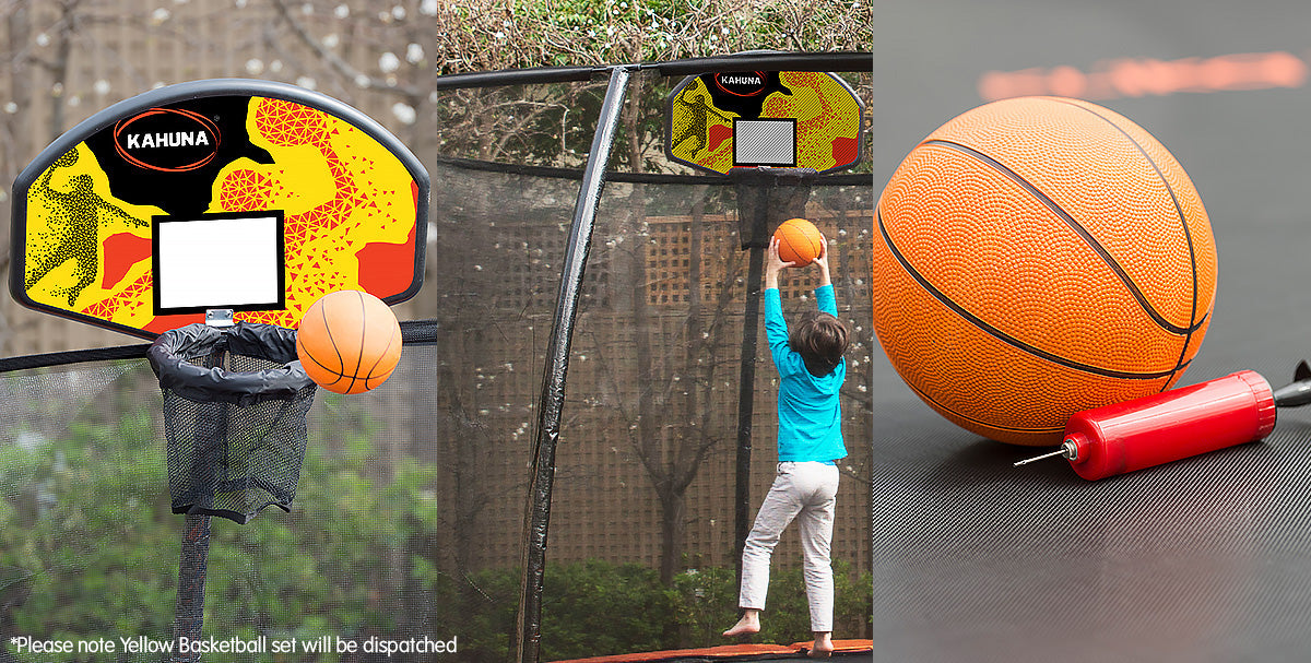 Kahuna Trampoline Basketball Ring Set with Mini Ball and Pump - ShopFrenzy