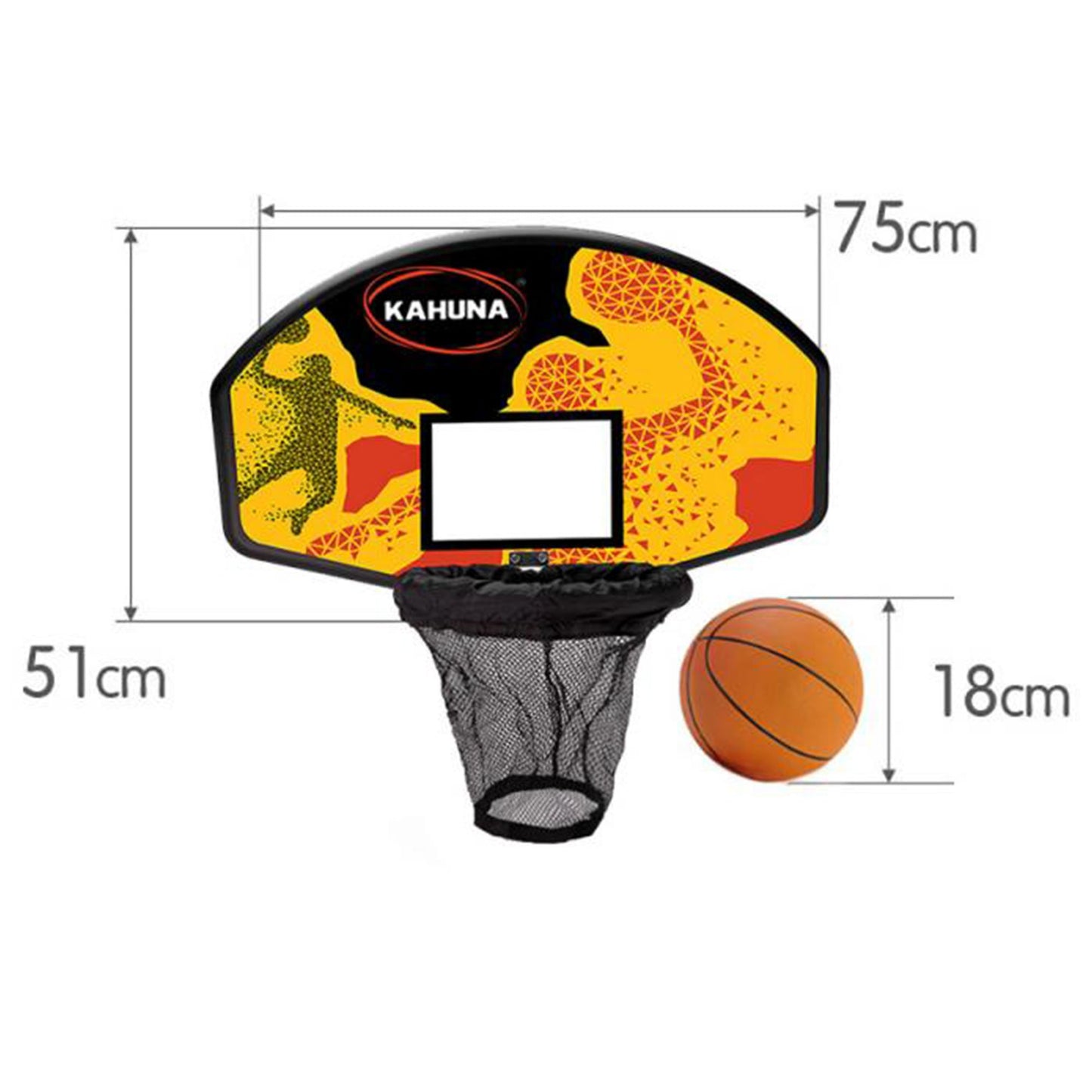 Kahuna Trampoline Basketball Ring Set with Mini Ball and Pump - ShopFrenzy