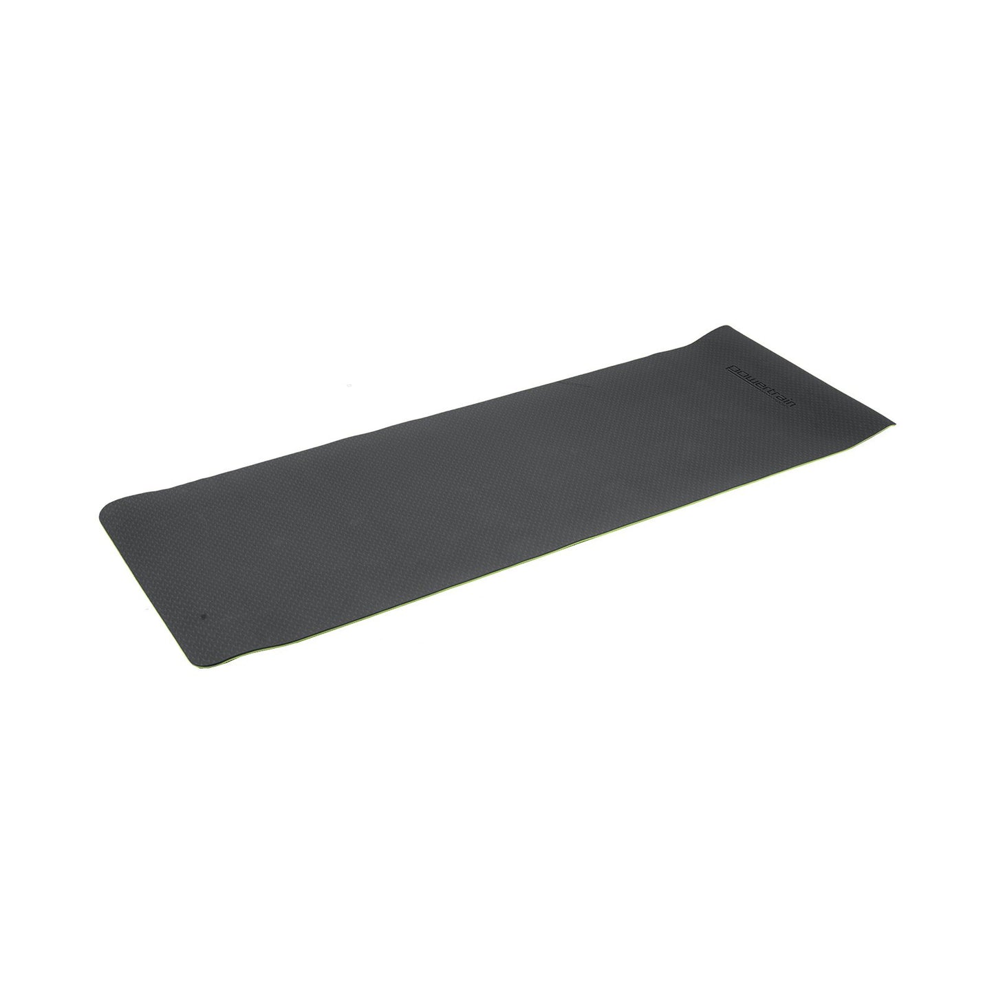 Powertrain TPE Yoga Exercise Mat Home Gym Pilates Fitness 8mm Thick in Black/Green - ShopFrenzy