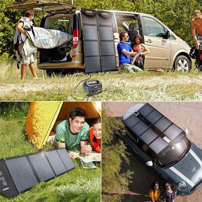 CHOETECH SC007 Solar Panel Portable Charger 80W 18V with USB-C PD 30W - ShopFrenzy