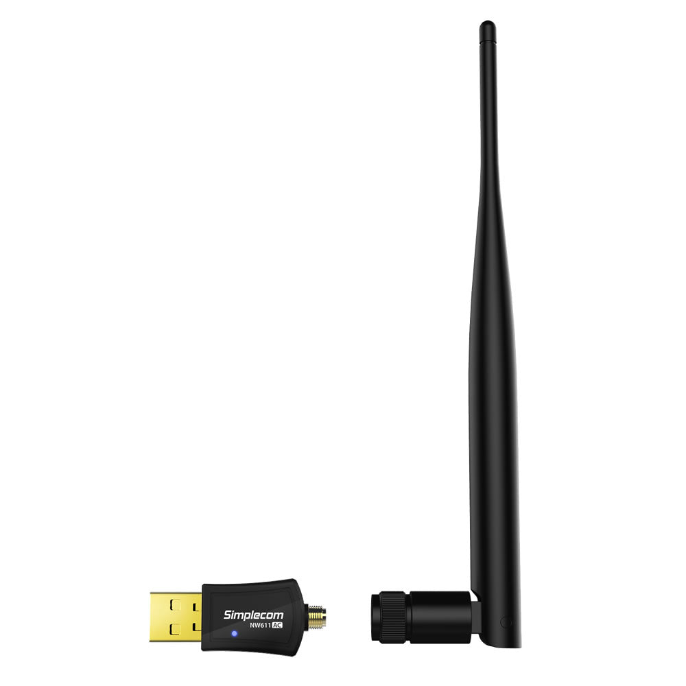 Simplecom NW611 AC600 WiFi Dual Band USB Adapter with 5dBi High Gain Antenna - ShopFrenzy