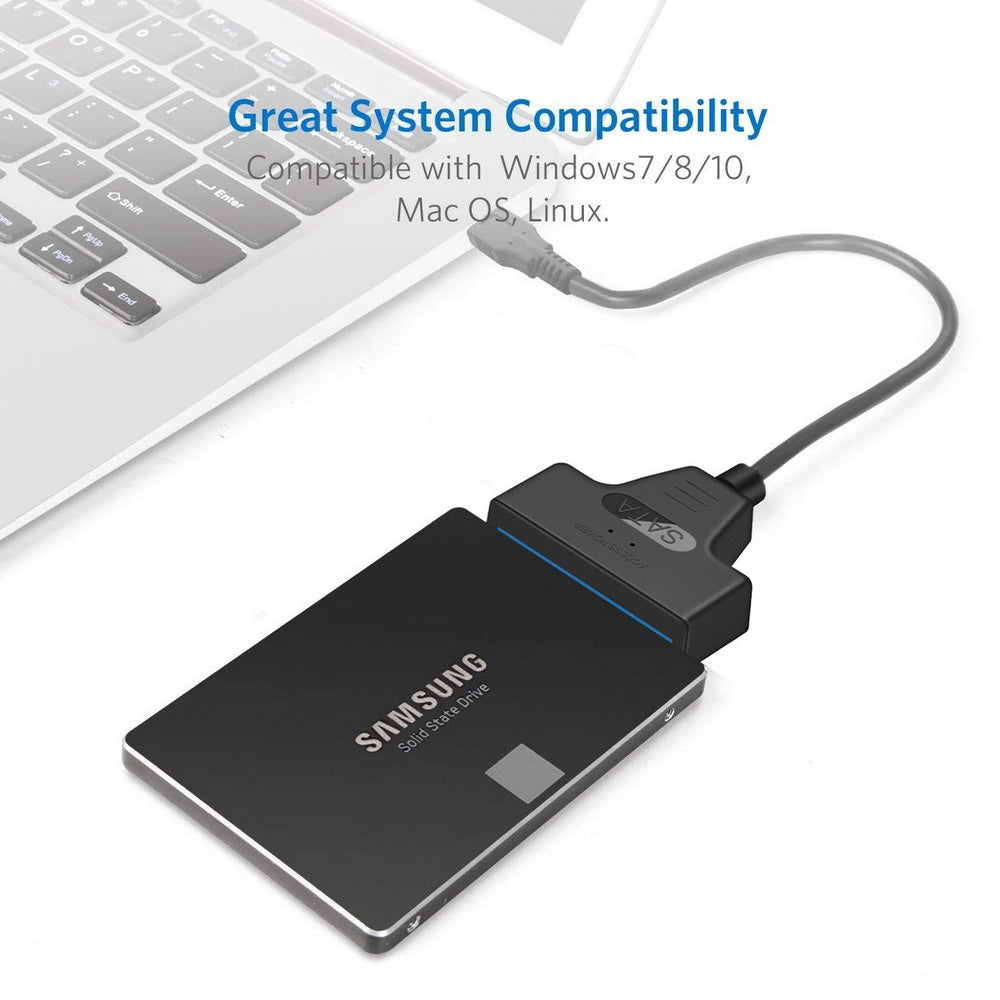 Simplecom SA128 USB 3.0 to SATA Adapter Cable for 2.5" SSD/HDD - ShopFrenzy