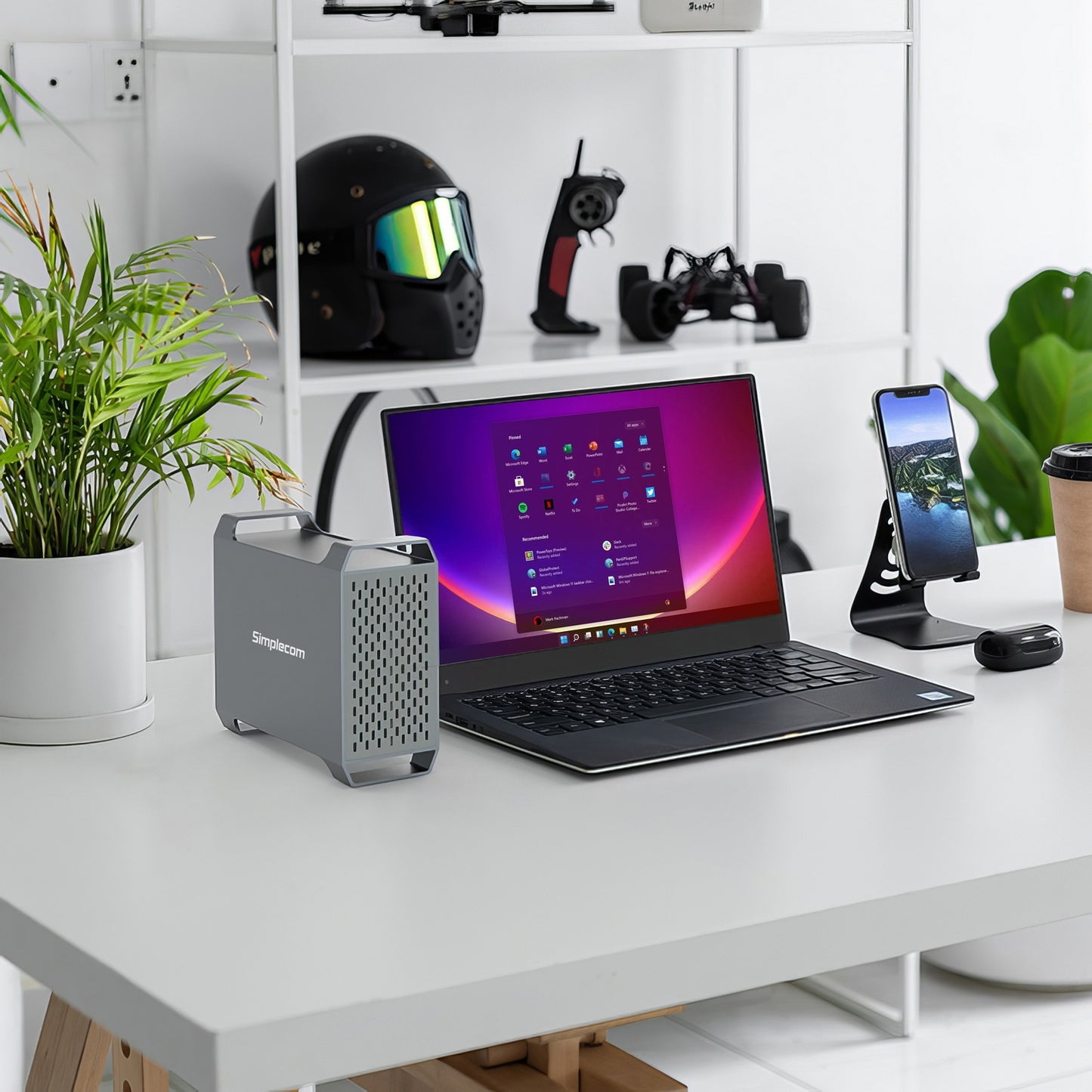 Simplecom SE482 SuperSpeed USB Dual Bay 3.5" SATA Hard Drive RAID Enclosure USB-C RAID 0/1, JBOD - ShopFrenzy