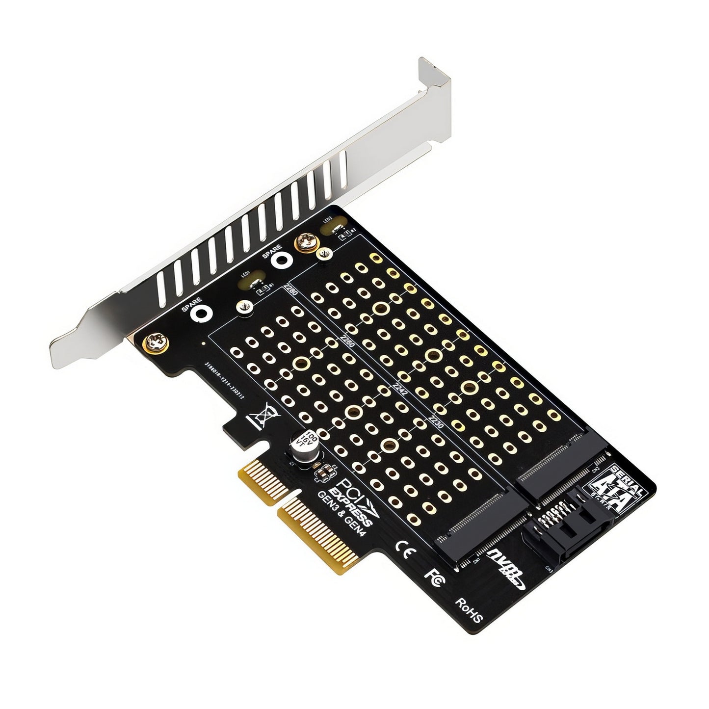 Simplecom EC412v2 NVMe and SATA M.2 SSD to PCIe x4 Expansion Card - ShopFrenzy