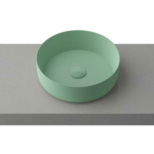 2023 Matte Black matte white matte Pink Green Gold Copper Round 360 mm Dia top counter basin porcelain sink - ShopFrenzy