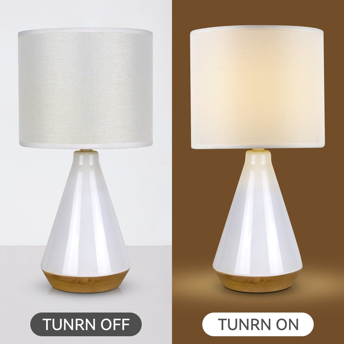 Lux Tapered Ceramic Table Lamp - ShopFrenzy