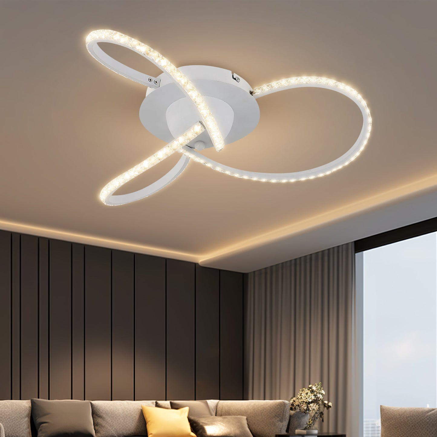 Irie Dimmable 3 Lights LED Ceiling Light - White - ShopFrenzy