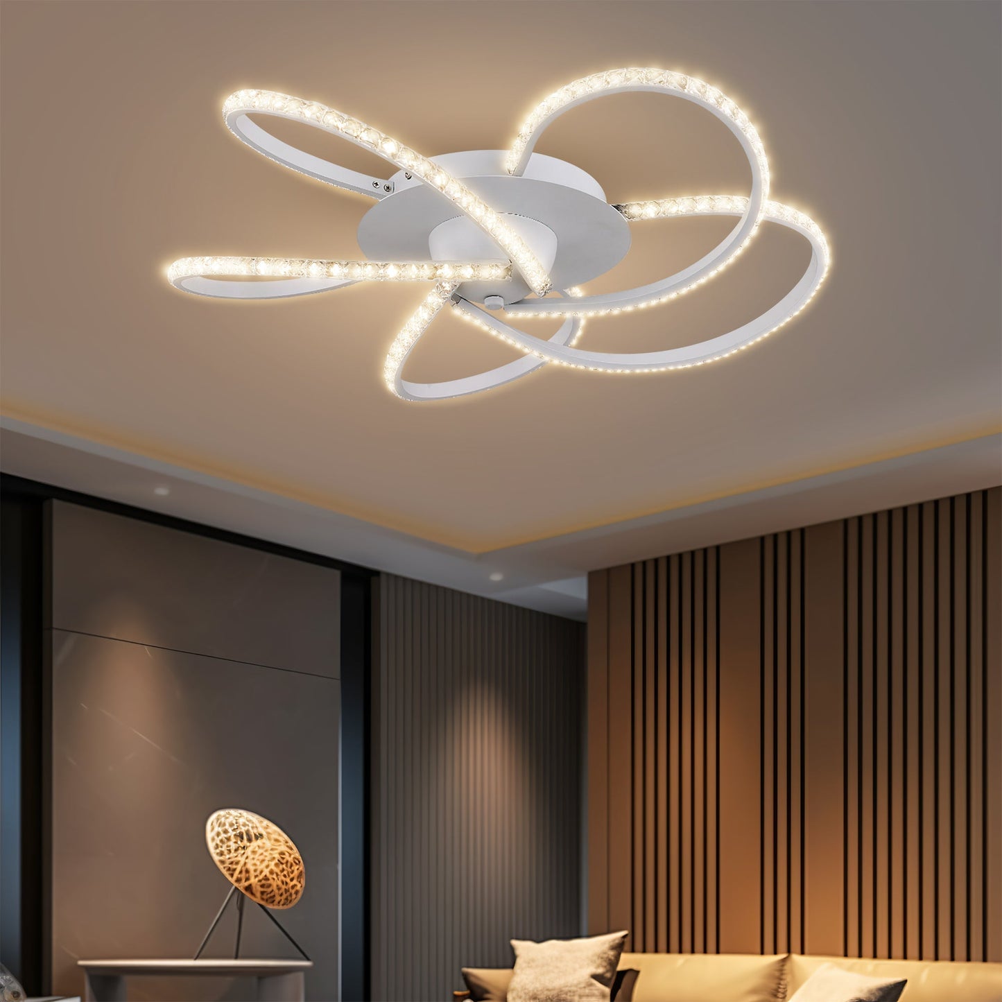 Irie Dimmable 5 Lights LED Ceiling Light - White - ShopFrenzy