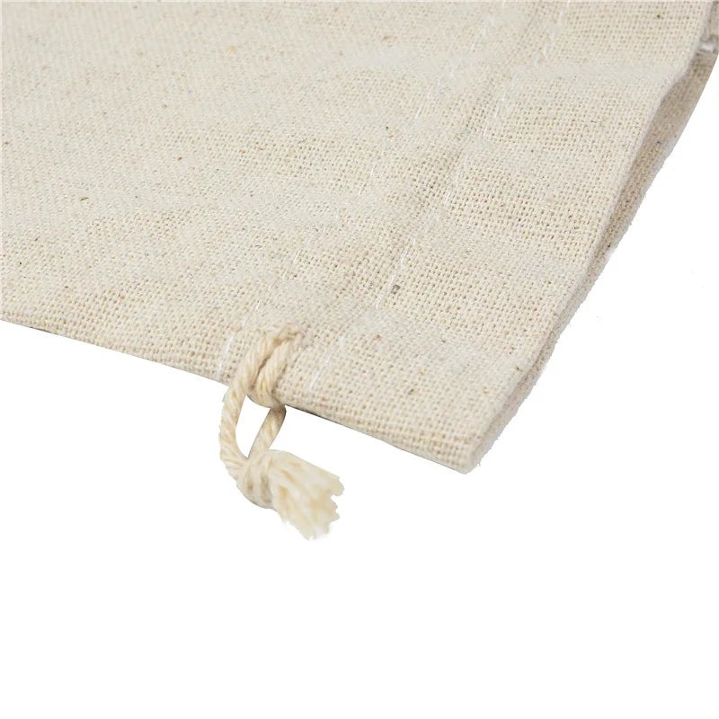10-Piece Cotton Linen Drawstring Gift Bags - ShopFrenzy