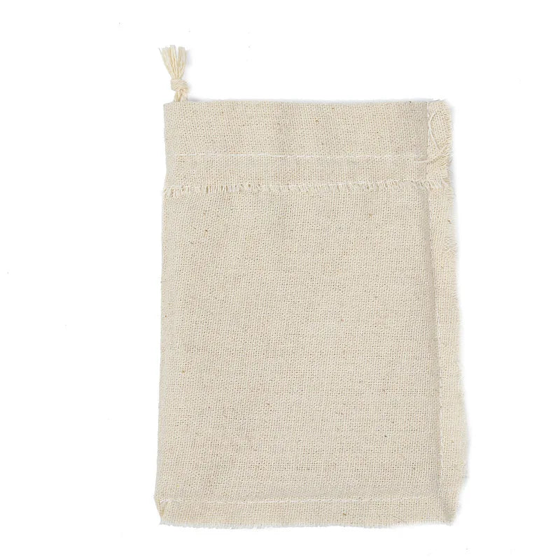 10-Piece Cotton Linen Drawstring Gift Bags - ShopFrenzy