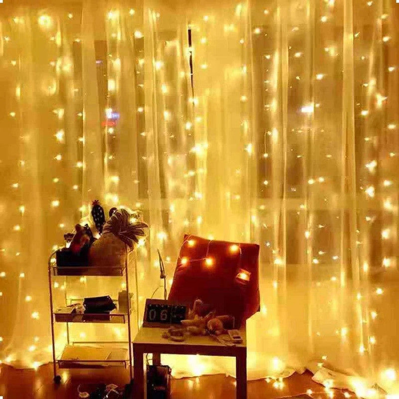 Christmas Lights Curtain Garland - ShopFrenzy
