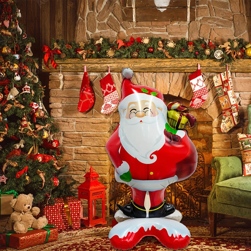 Extra Large Standing Santa Claus Foil Balloon - ShopFrenzy
