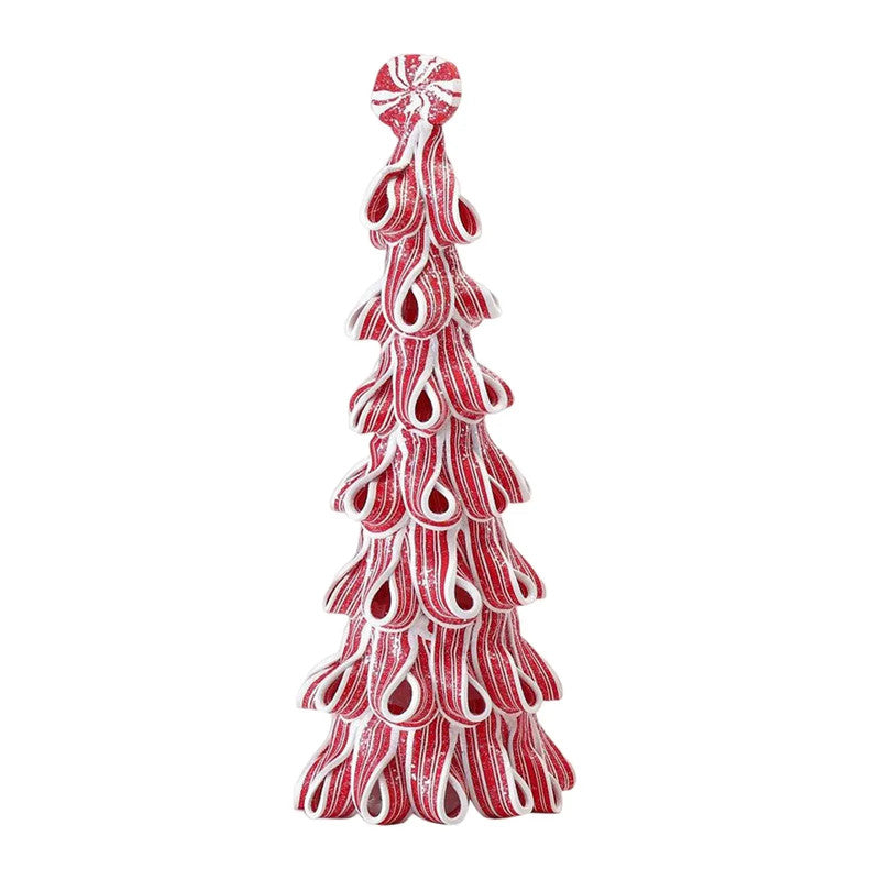 Desktop Miniature Christmas Tree with Candy Cane Top - ShopFrenzy