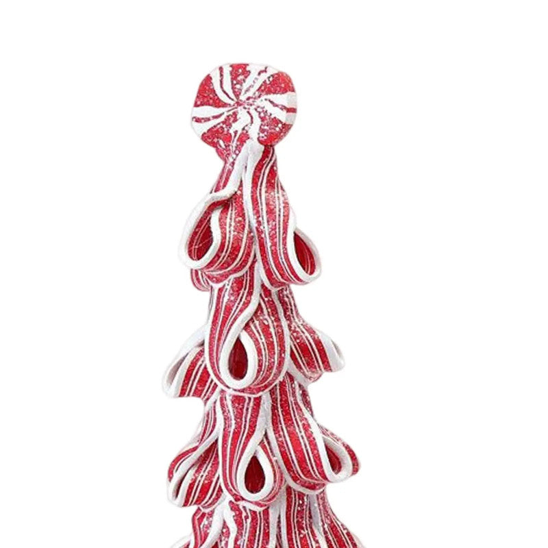 Desktop Miniature Christmas Tree with Candy Cane Top - ShopFrenzy