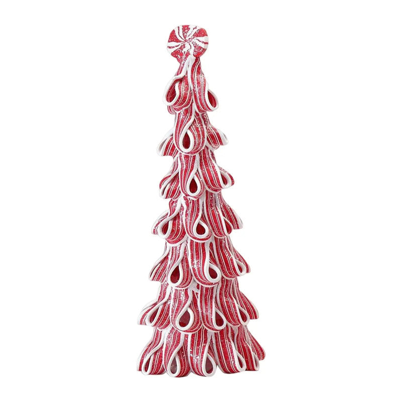 Desktop Miniature Christmas Tree with Candy Cane Top - ShopFrenzy