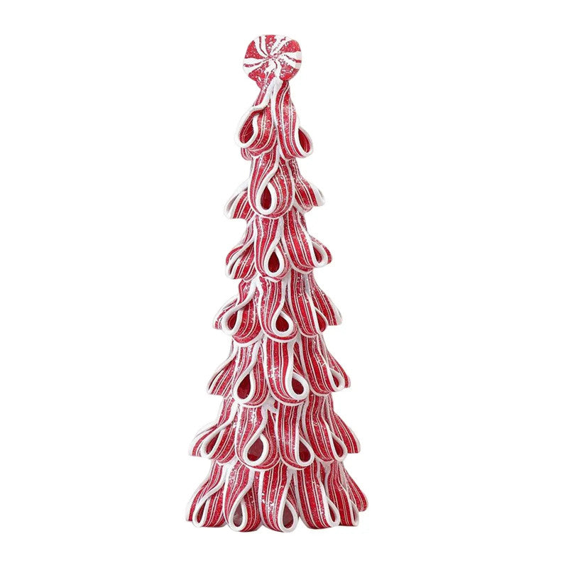 Desktop Miniature Christmas Tree with Candy Cane Top - ShopFrenzy