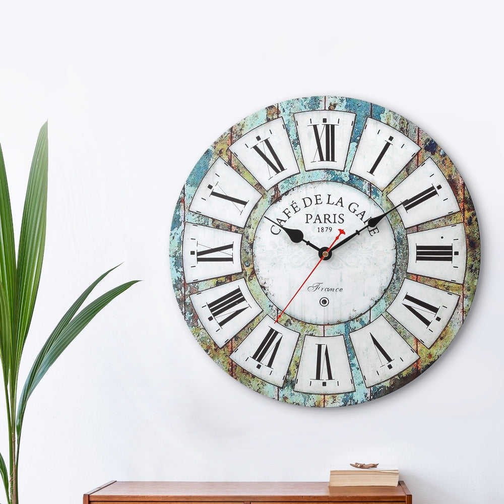 Artiss 40CM Wall Clock Rustic Design - ShopFrenzy