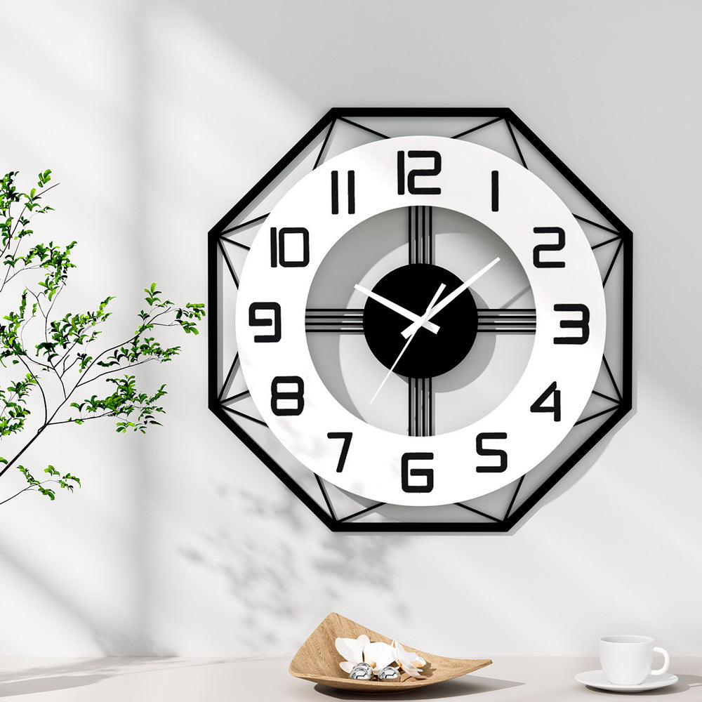 Artiss 60CM Wall Clock Octagon - ShopFrenzy