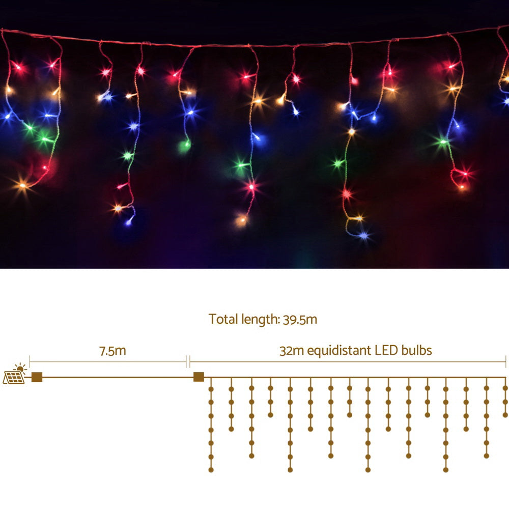 32M Christmas Lights Icicle Light 960 LED Multi-coloured Jingle Jollys - ShopFrenzy