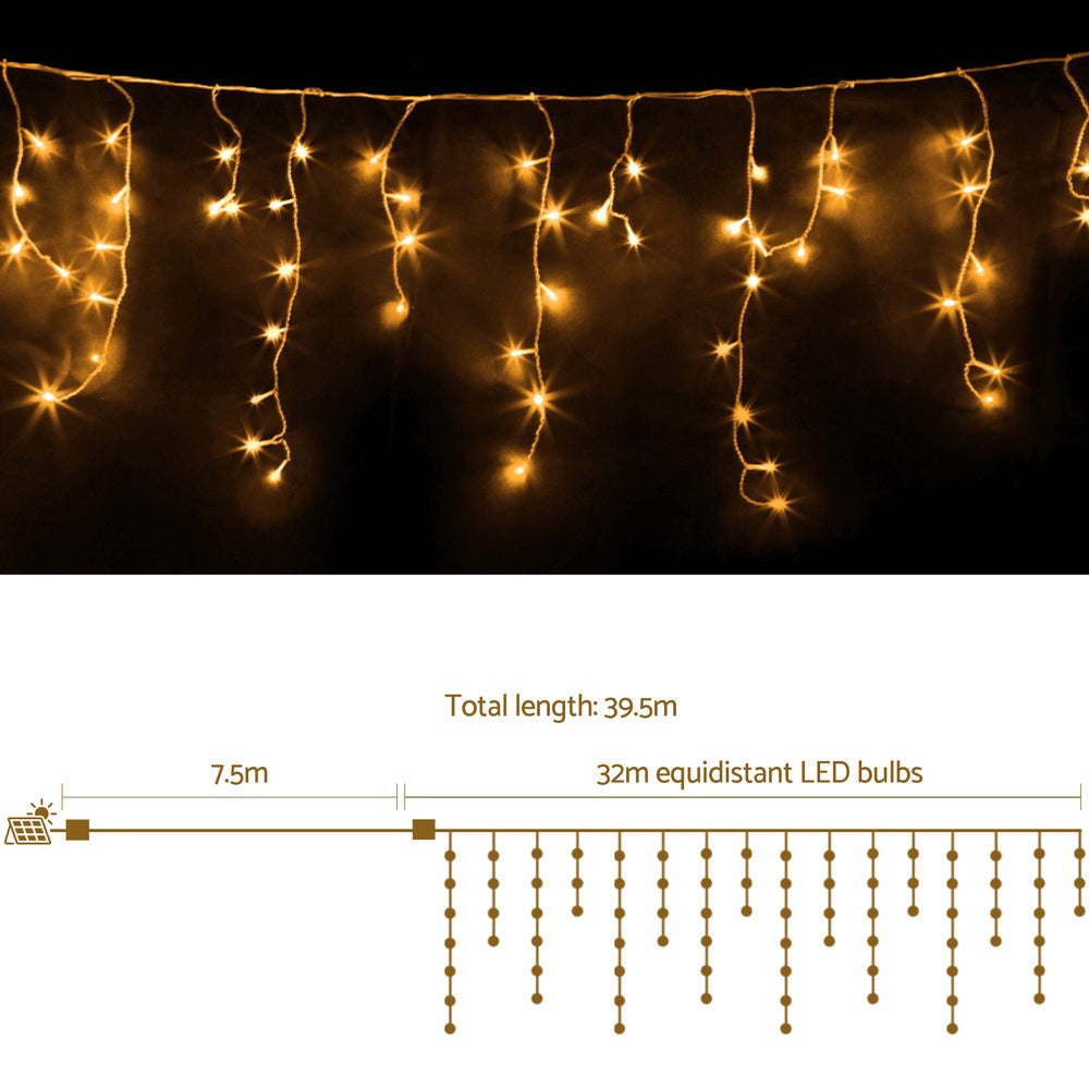 32M Christmas Lights Icicle Light 960 LED Warm White Jingle Jollys - ShopFrenzy