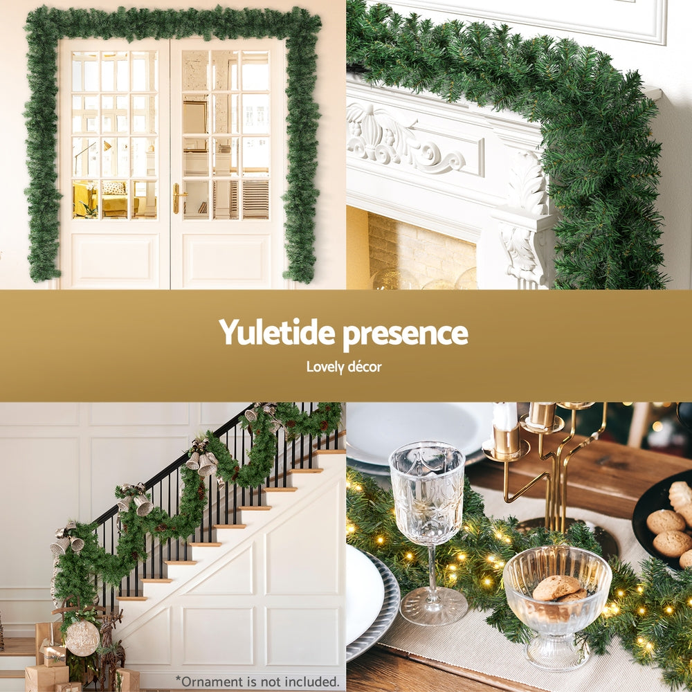 Jingle Jollys 10M Christmas Garland LED Lights Party Xmas Decorations 700 TIPS - ShopFrenzy