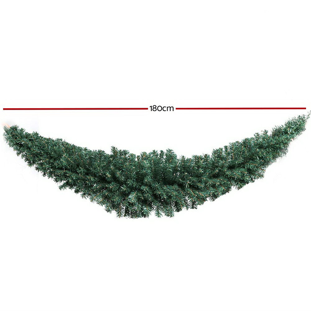 Jingle Jollys 1.8m Christmas Garland Xmas Decorations Green Wedding Party - ShopFrenzy