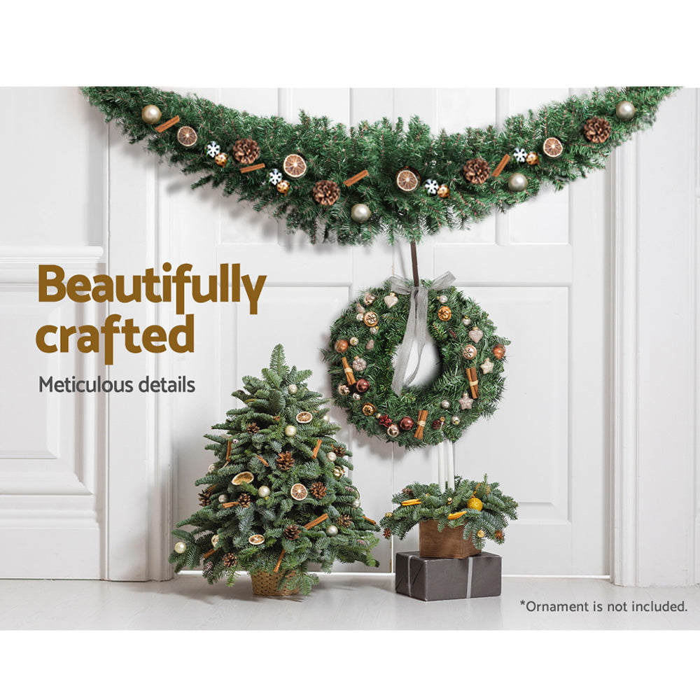 Jingle Jollys 1.8m Christmas Garland Xmas Decorations Green Wedding Party - ShopFrenzy