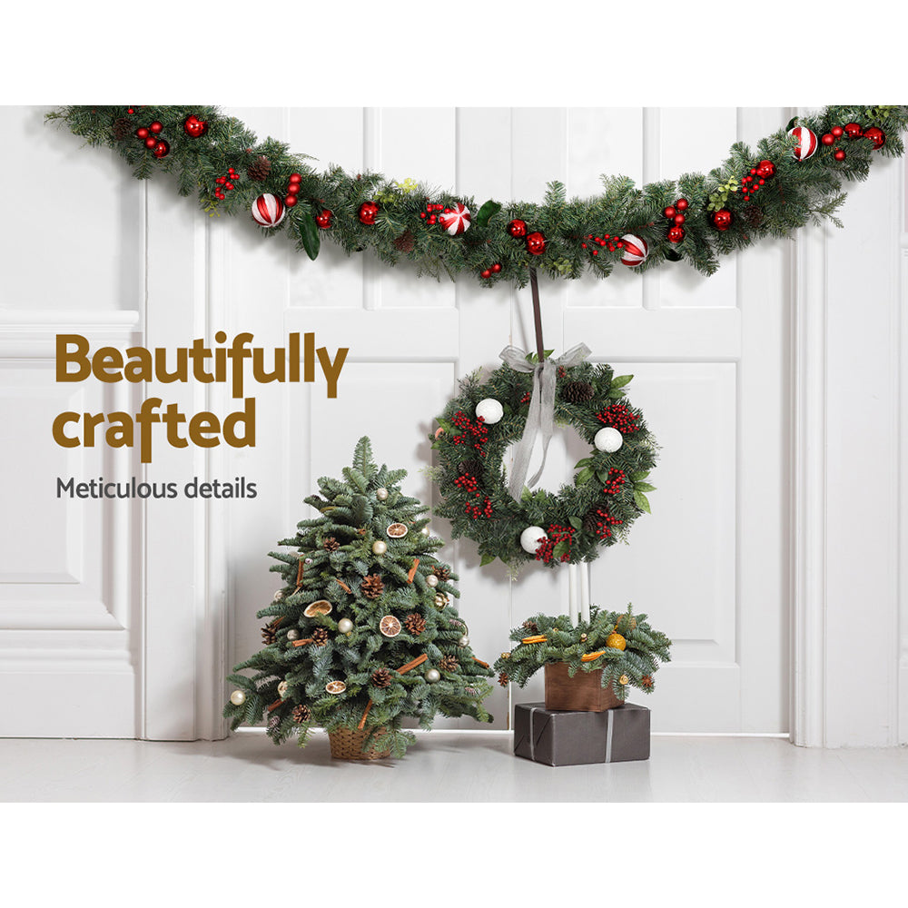 Jingle Jollys 2.7m Christmas Garland with Decorations Xmas Wedding Party - ShopFrenzy