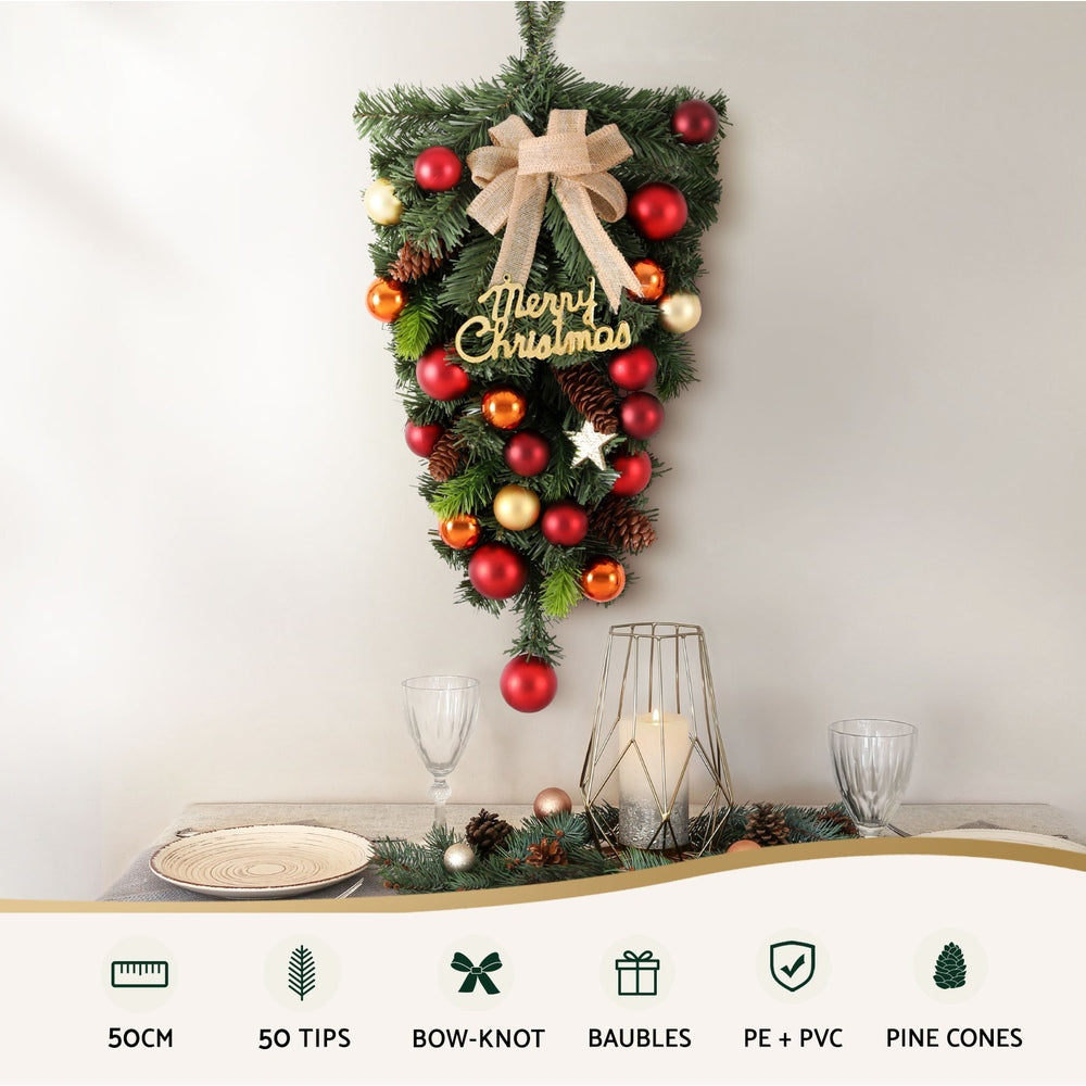 Jingle Jollys Hanging Christmas Garland 50CM Ornaments Party Decorations - ShopFrenzy