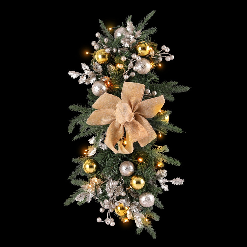 Jingle Jollys Hanging Christmas Garland 45cm Staircase Door Party Decor - ShopFrenzy