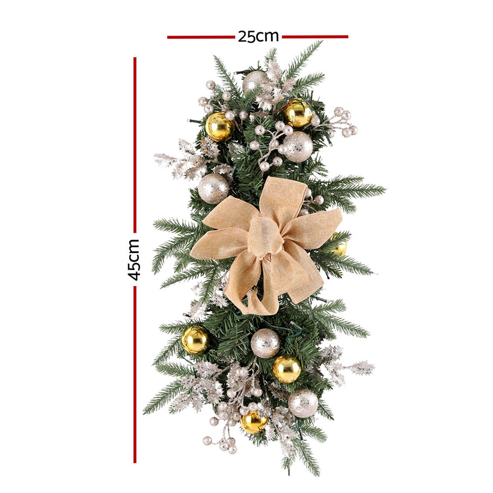 Jingle Jollys Hanging Christmas Garland 45cm Staircase Door Party Decor - ShopFrenzy
