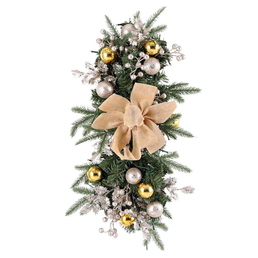 Jingle Jollys Hanging Christmas Garland 45cm Staircase Door Party Decor - ShopFrenzy