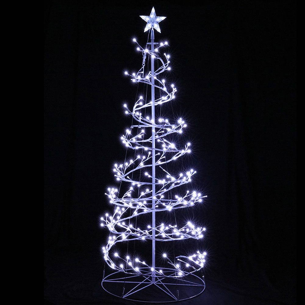 Jingle Jollys Christmas Tree 1.8M 6FT LED Xmas Decoration Cold White Lights - ShopFrenzy