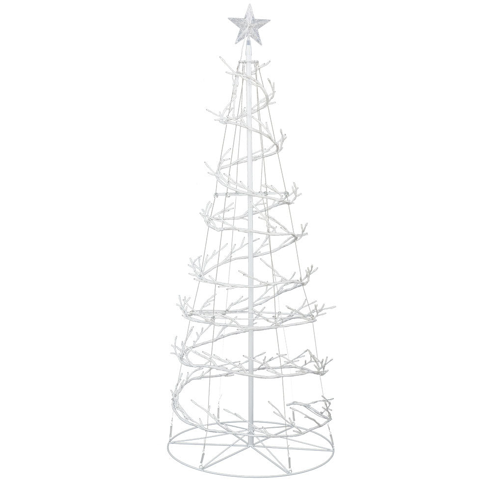 Jingle Jollys Christmas Tree 1.8M 6FT LED Xmas Decoration Cold White Lights - ShopFrenzy