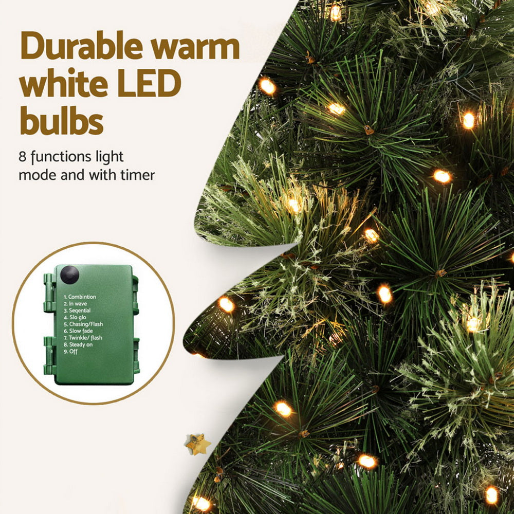 Jingle Jollys Tabletop Christmas Tree 60CM 8 Light Modes Timer Function - ShopFrenzy