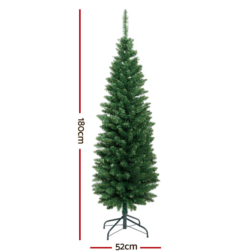 Jingle Jollys Christmas Tree 1.8m Xmas Tree Decorations Green 300 Tips - ShopFrenzy