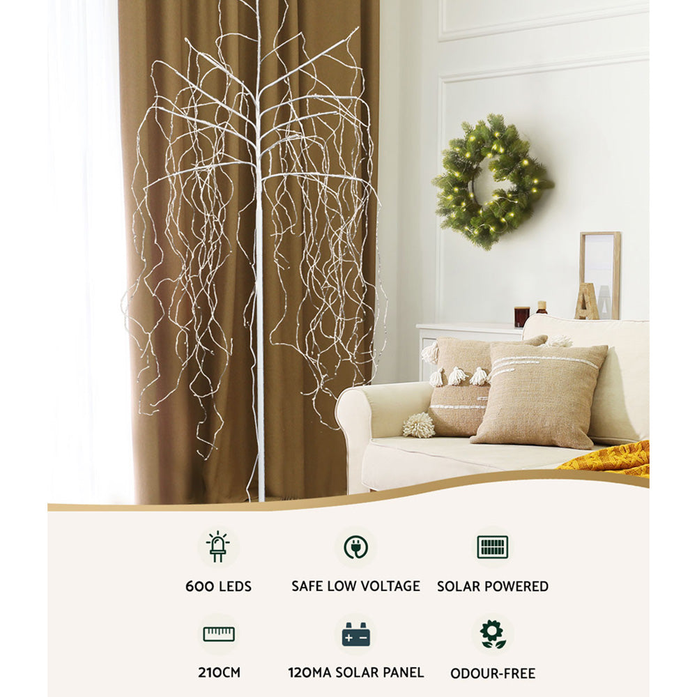 2.1M Christmas Tree 600 LED Solar Jingle Jollys - ShopFrenzy