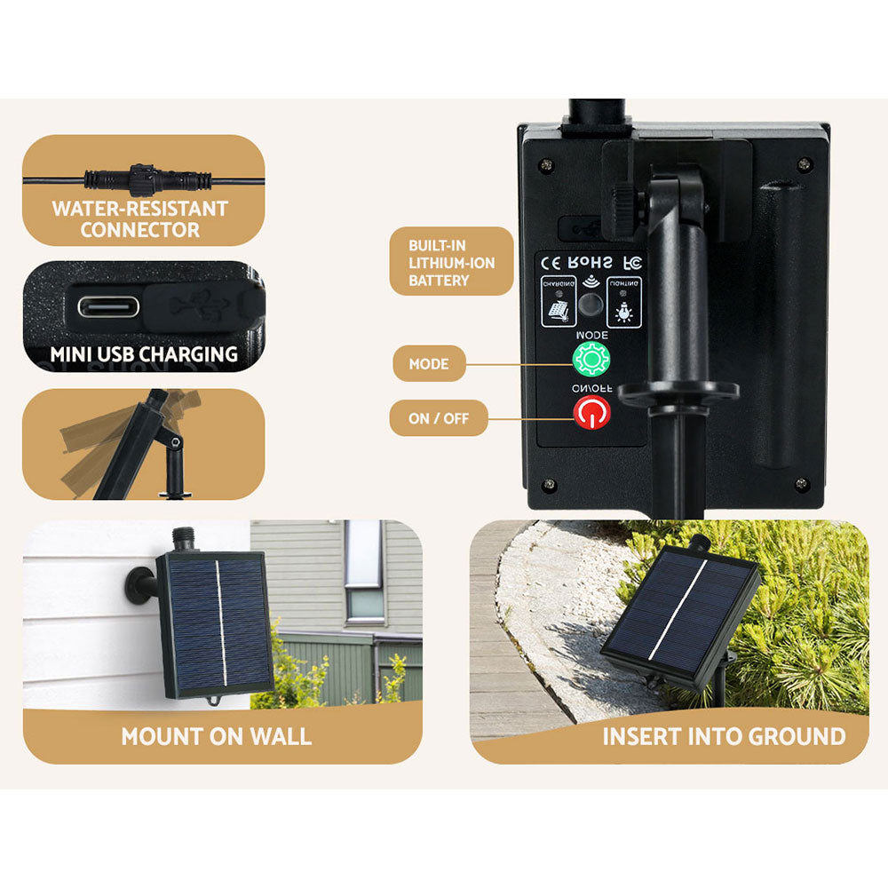 1.5M Christmas Tree 304 LED Solar Jingle Jollys - ShopFrenzy