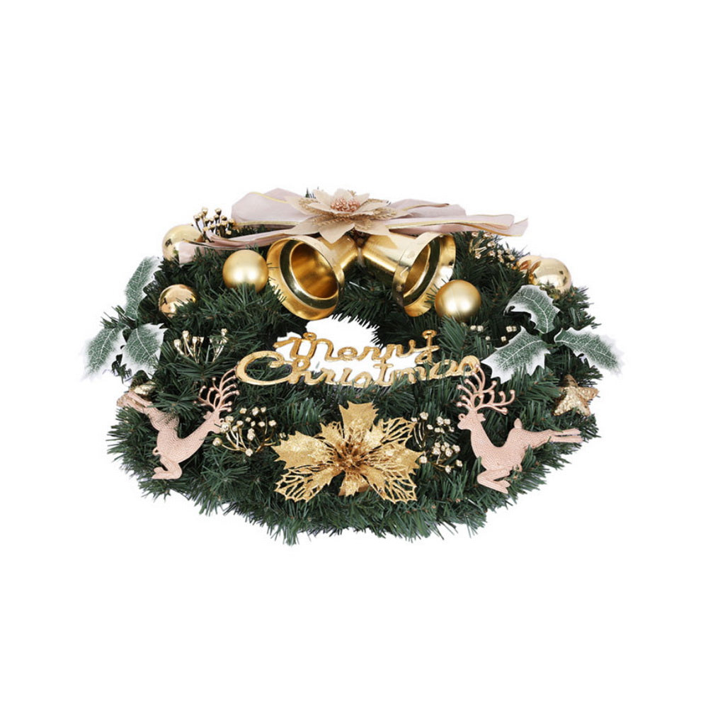 Jingle Jollys Christmas Wreath 60CM Garland Flowers Baubles Party Decorations - ShopFrenzy