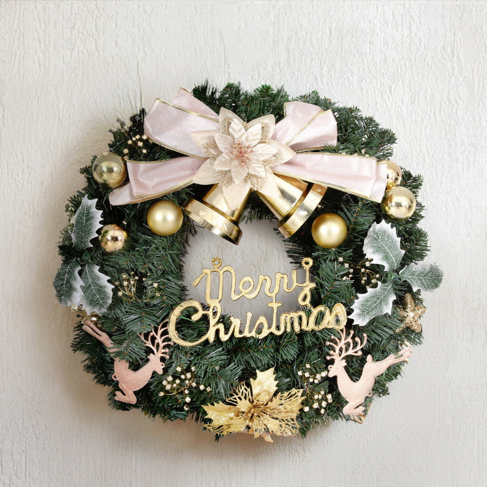 Jingle Jollys Christmas Wreath 60CM Garland Flowers Baubles Party Decorations - ShopFrenzy