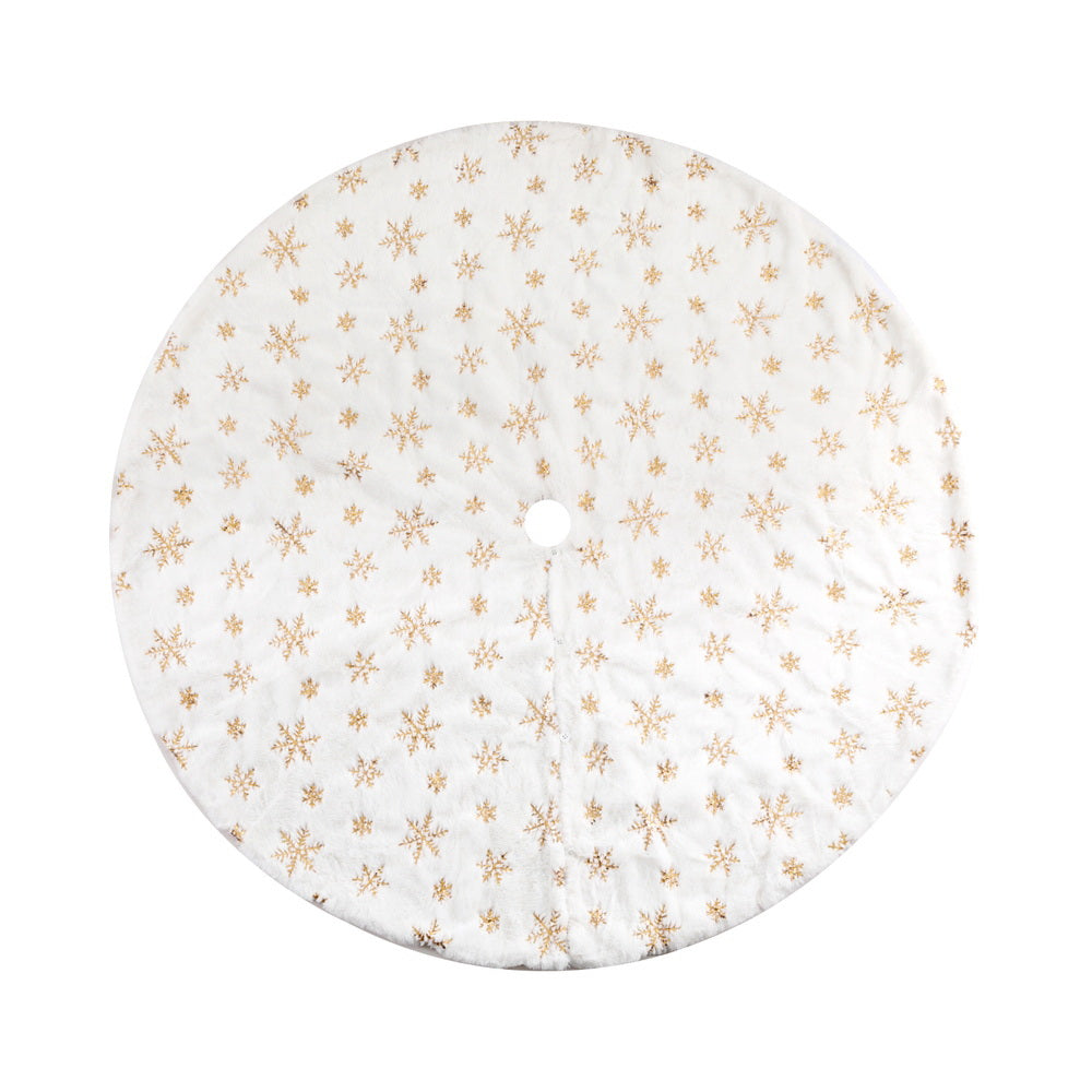 Jingle Jollys Christmas Tree Skirt 120cm Snowflake Ornaments Xmas Decorations - ShopFrenzy